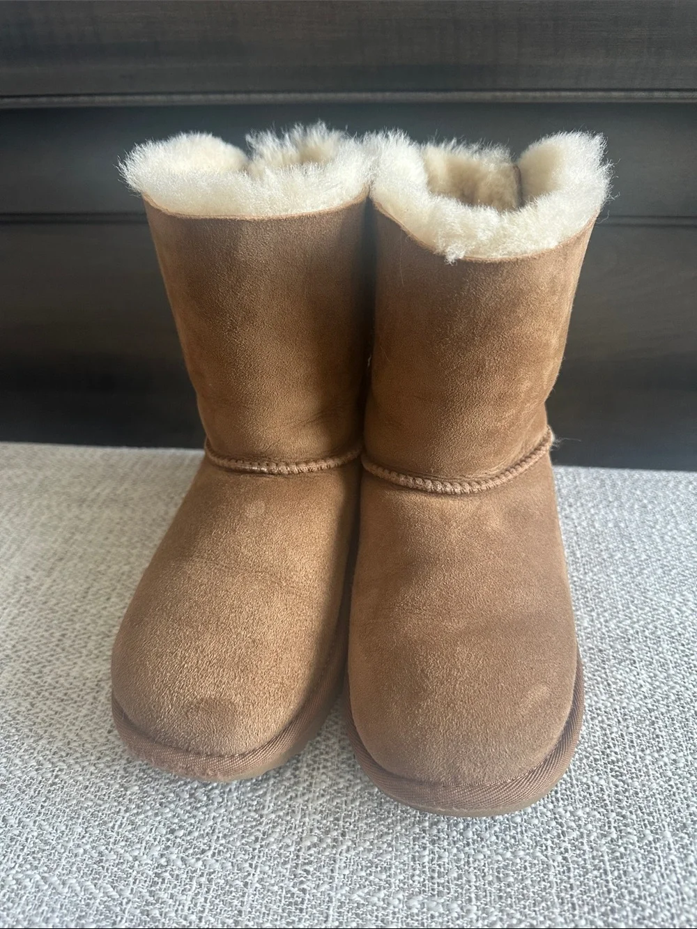Classic Girl’s UGG Shearling Lined Winter Boots - Chestnut